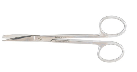 Miltex - Plastic Surgery Scissors Wagner 4-3/4 Inch Length OR Grade German Stainless Steel NonSterile Finger Ring Handle Curved Blade Sharp Tip / Blunt Tip - 5-278