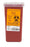 Medegen Medical Products LLC Sharps Container Stackable 3-1/2 H x 7 W x 3-1/2 D Inch 1 Quart Red Base / Translucent Lid Vertical Entry Lid - 8702