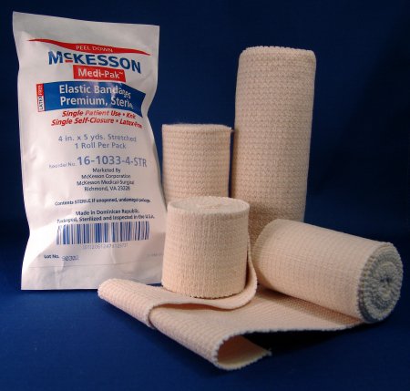 McKesson McKesson Elastic Bandage 6 Inch X 5 Yard Hook and Loop Closure Sterile - 16-1033-6-STR