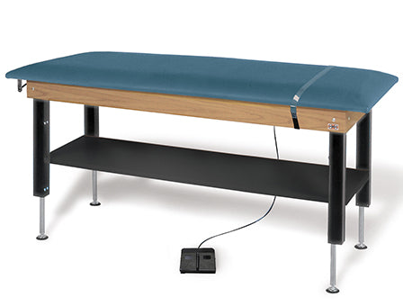 Hausmann Hi-Lo Power Plinth Table with Shelf - 78" x 30" x 27"-37", - 4719