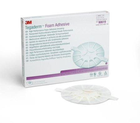 3M Tegaderm High Performance Foam Dressing 5-1/2 X 5-1/2 Inch Heel Adhesive with Border Sterile - 90619