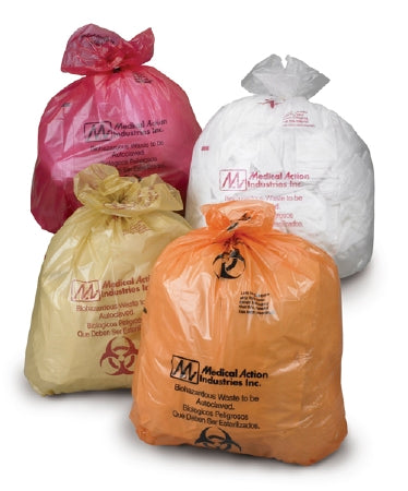 Medegen Medical Products - Biohazard Waste Bag 13 to 16 gal. Red Bag Polypropylene 25 X 35 Inch - 846