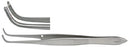 Miltex Miltex Tissue Forceps Iris 4 Inch OR Grade Stainless Steel (German) NonSterile NonLocking Thumb Handle Fully Curved Serrated Tips w/1 X 2 Teeth - 18-790