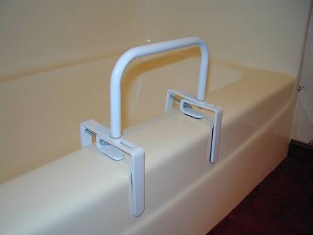 McKesson sunmark Bathtub Grab Bar White Steel - 131-2727
