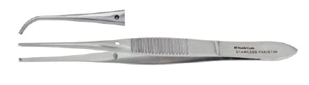 Vantage - Tissue Forceps Iris 4 Inch Length Floor Grade Stainless Steel NonSterile NonLocking Thumb Handle Full Curved 1 X 2 Teeth - V918-790