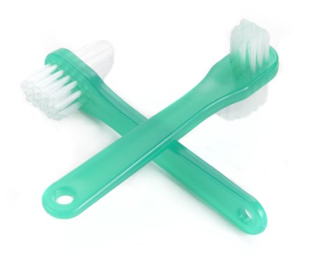 McKesson McKesson Denture Brush 2-Sided Bristle Green - 16-TBDEN