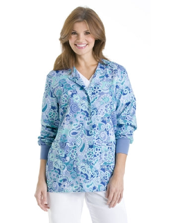 Landau Uniforms - Warm-Up Jacket Galaxy Blue Small Hip Length Reusable - 7525BGP