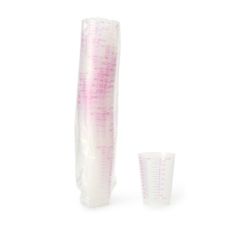 Medegen - Graduated Drinking Cup 9 oz. Translucent Plastic Disposable - 02068A