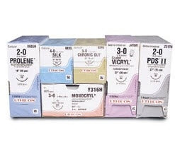 J & J Healthcare Systems Coated Vicryl Plus Antibacterial Suture with Needle Absorbable Coated Undyed Suture Braided Polyglactin 910 with Irgacare MP Antibacterial Suture Size 1 36 Inch Suture 1-Needle 36 mm Length 1/2 Circle Taper Point Needle - VCP947H