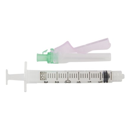 Eclipse - Syringe with Hypodermic Needle 3 mL 21 Gauge 1-1/2 Inch Regular Wall Hinged Safety Needle - 305784