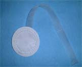 Davol Ventralex Ventral Hernia Repair Patch Nonabsorbable Polypropylene Monofilament / ePTFE Mesh 1-7/10 Inch Diameter Small Circle with Strap Style - 10301
