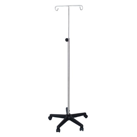 UMF Medical - IV Stand Floor Stand 2-Hook 5 Caster, 2 Inch Swivel - SS8343