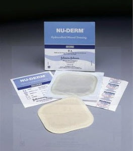 Systagenix Wound Management Nu-Derm Border Hydrocolloid Dressing 2 X 2 Inch Square Sterile - HCB102