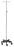 McKesson McKesson Infusion Pump Stand Floor Stand 2-Hook 5-Leg, 3 Inch Rubber Wheel, Ball-Bearing Casters, 16 Inch Diameter Epoxy-Coated Steel Base - 81-43416