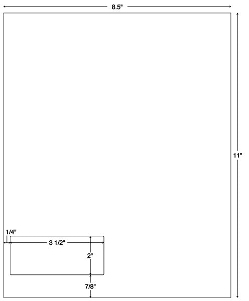 Tabbies Integrated Label Forms - 3-1/2"W x 2"H, 1500 per Case - 59903