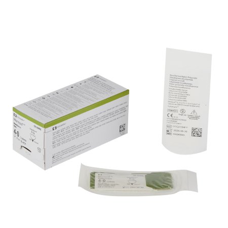 Monosof~Dermalon - Suture with Needle Nonabsorbable Uncoated Black Suture Monofilament Nylon Size 4 - 0 18 Inch Suture 1-Needle 13 mm Length 3/8 Circle Reverse Cutting Needle - SN-5699G