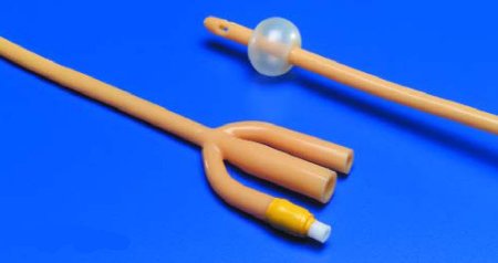 Dover - Foley Catheter 3-Way Standard Tip 5 cc Balloon 24 Fr. Silicone Elastomer Coated Latex - 8887688243