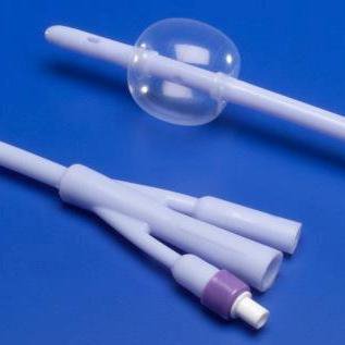 Dover - Foley Catheter 3-Way Standard Tip 30 cc Balloon 24 Fr. Silicone - 8887665241