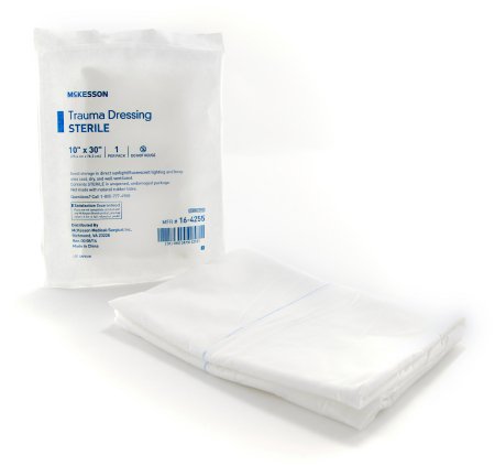 McKesson McKesson Trauma Dressing NonWoven 10 X 30 Inch Rectangle Sterile - 16-4255