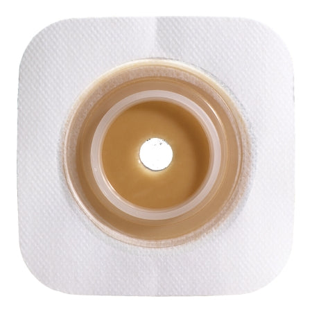 Sur-Fit Natura - Ostomy Barrier Precut, Standard Wear Stomahesive Tape 45 mm Flange System Hydrocolloid 1/2 Inch Opening 4 X 4 Inch - 125267
