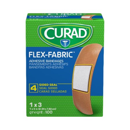 Comfort Cloth - Adhesive Strip 1 X 3 Inch Fabric Rectangle Tan Sterile - NON25660