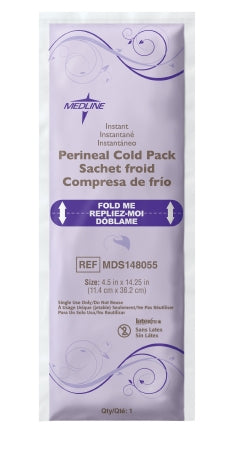 Medline - Instant Cold Pack Perineal One Size Fits Most 4-1/2 X 14-1/4 Inch Plastic / Calcium Ammonium Nitrate / Water Disposable - MDS138055