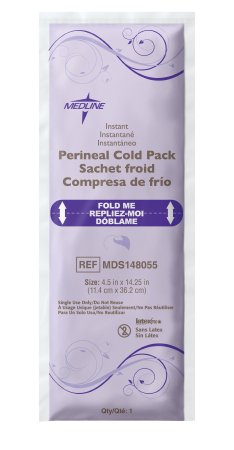 Medline - Instant Cold Pack Perineal One Size Fits Most 4-1/2 X 14-1/4 Inch Plastic / Calcium Ammonium Nitrate / Water Disposable - MDS138055