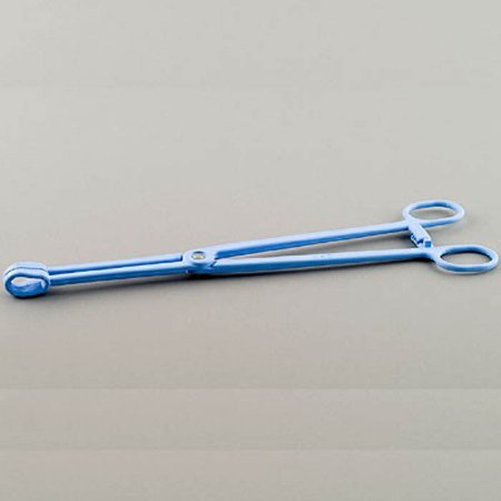Sklar - Sponge Forceps 9-1/2 Inch Length Floor Grade Plastic Sterile Ratchet Lock Finger Ring Handle Straight Round Cup Tip - 96-2919