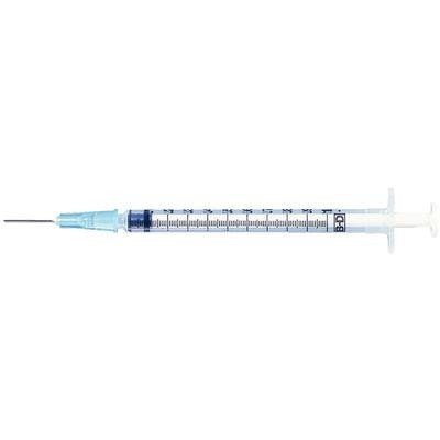 Becton Dickinson PrecisionGlide Tuberculin Syringe with Needle 1 mL 25 Gauge 5/8 Inch Detachable Needle Without Safety - 309626