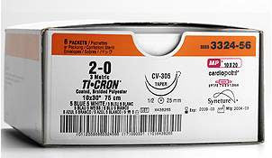 Ti•Cron - Suture without Needle Braided Polyester Nonabsorbable Coated Size 0 30 Inch Suture - 88863002-62