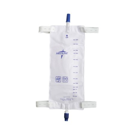 Medline - Urinary Leg Bag Anti-Reflux Valve Sterile Fluid Path 950 mL Vinyl - DYND12578