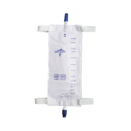 Medline - Urinary Leg Bag Anti-Reflux Valve Sterile Fluid Path 950 mL Vinyl - DYND12578