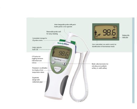 Welch Allyn SureTemp Plus Digital Thermometer Rectal Probe Hand-Held - 01690-201