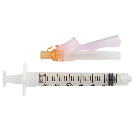 Eclipse - Syringe with Hypodermic Needle 3 mL 25 Gauge 1 Inch Regular Wall Hinged Safety Needle - 305787