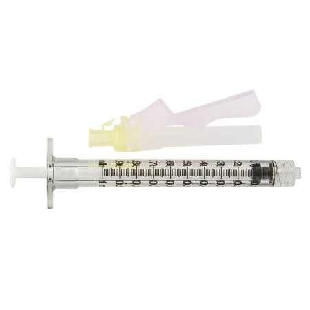 Eclipse - Syringe with Hypodermic Needle 1 mL 30 Gauge 1/2 Inch Thin Wall Hinged Safety Needle - 305778