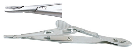 Integra Lifesciences - Needle Holder 5-1/4 Inch Length Serrated Jaws Spring Handle - 18-1800