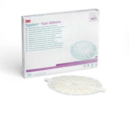 3M Tegaderm High Performance - Foam Dressing 7-1/2 X 8-3/4 Inch Oval Adhesive with Border Sterile - 90616