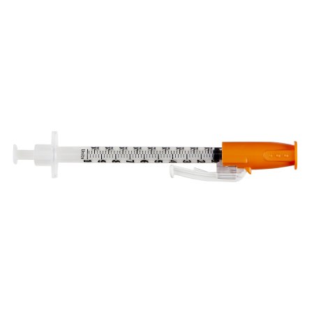 SafetyGlide - Insulin Syringe with Needle 1 mL 29 Gauge 1/2 Inch Regular Wall Sliding Safety Needle - 305930