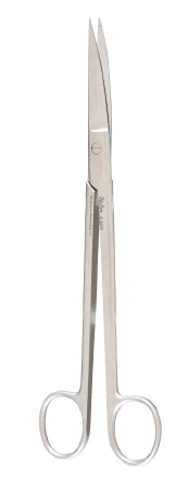 Miltex Miltex Dissecting Scissors Sims 8 Inch Length OR Grade Stainless Steel (German) NonSterile Finger Ring Handle Curved Blade Sharp/Sharp - 5-226