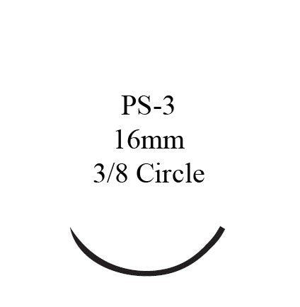 Prolene - Suture with Needle Nonabsorbable Uncoated Blue Suture Monofilament Polypropylene Suture Size 6 - 0 18 Inch Suture 1-Needle 16 mm Length 3/8 Circle Precision Point - Reverse Cutting Needle - 8680G