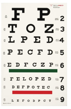 McKesson McKesson Eye Test Chart 20 Feet Snellen - 3061