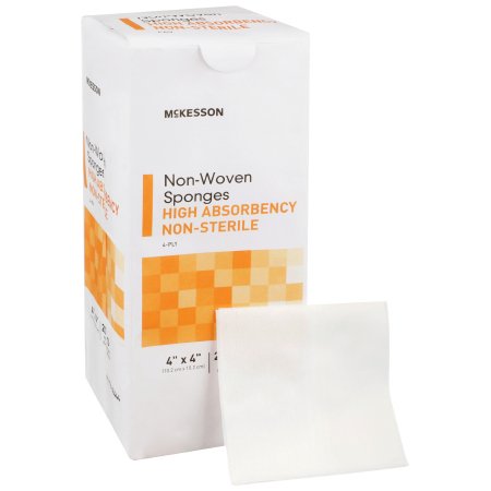 McKesson - Nonwoven Sponge Polyester / Rayon 4-Ply 4 X 4 Inch Square NonSterile - 16-40444