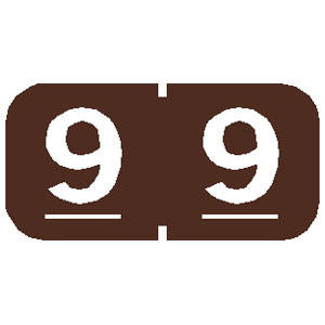 Tabbies Tab Products Compatible Numeric Labels, 1/2"H x 1"W, 500 Per Roll