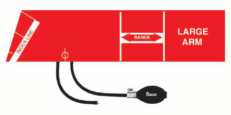 W.A. Baum Calibrated V-Lok Aneroid Inflation System Adult Large 33 - 47 cm Polyester - 1825AC