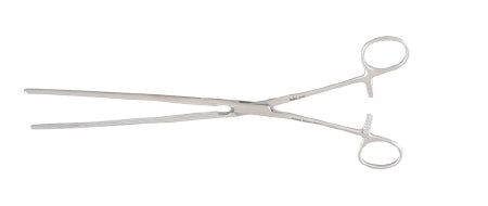 Miltex Miltex Hemostatic Forceps Kocher 10-1/2 Inch OR Grade Stainless Steel (German) NonSterile Ratchet Lock Finger Ring Handle Straight Longitudinally Serrated Tips - 16-120