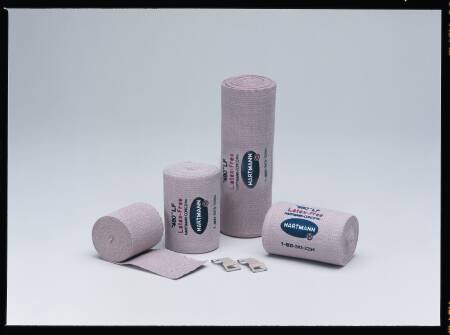 Hartmann Deluxe 480 LF Elastic Bandage 2 Inch X 5 Yard High Compression Clip Detached Closure Tan NonSterile - 39200000