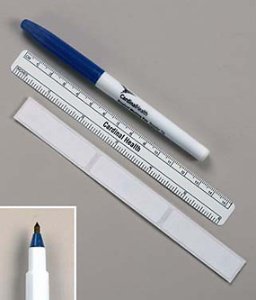 Cardinal Skin Marker Gentian Violet Tapered Tip Ruler Sterile - 250PRL
