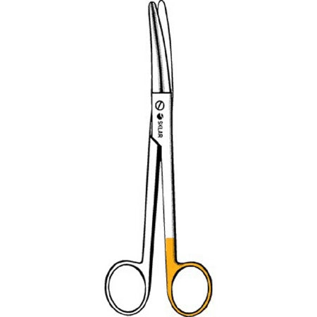 Sklar Sklarcut Facelift Scissors Kaye 6 Inch Length OR Grade Stainless Steel NonSterile Finger Ring Handle Curved Blunt/Blunt - 15-3579