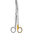Sklar Sklarcut Facelift Scissors Kaye 6 Inch Length OR Grade Stainless Steel NonSterile Finger Ring Handle Curved Blunt/Blunt - 15-3579