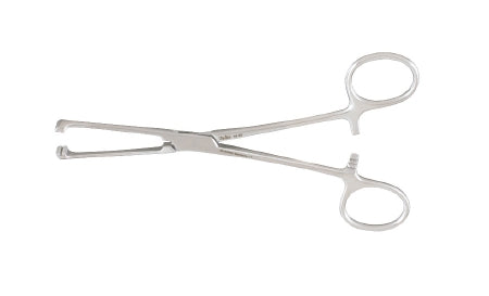 Miltex - Tissue Forceps Allis 6 Inch Length OR Grade German Stainless Steel NonSterile Ratchet Lock Finger Ring Handle Straight Double Row of Atraumatic Teeth - 16-25